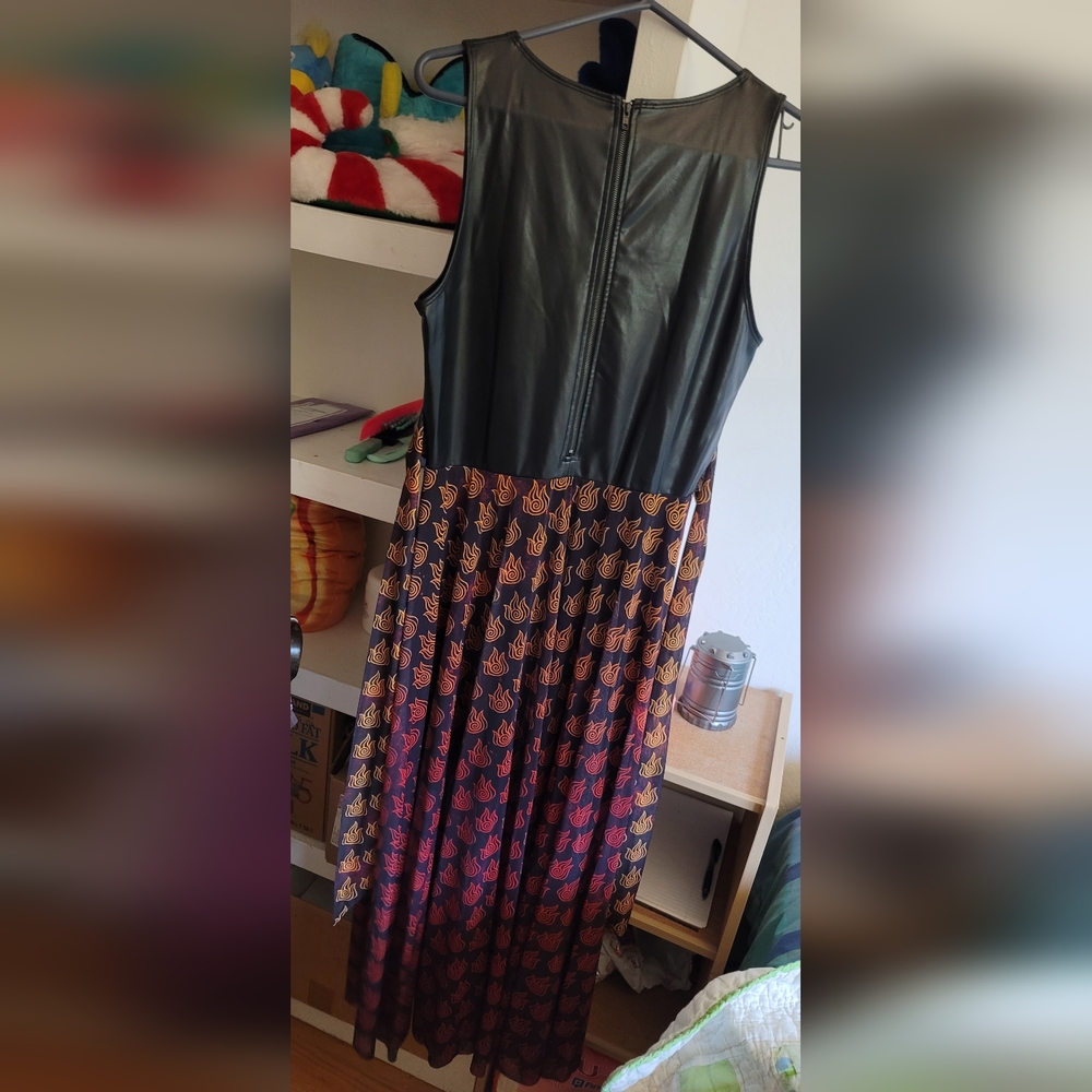 Blackmilk Avatar The Last Airbender Firebending mixed media dress